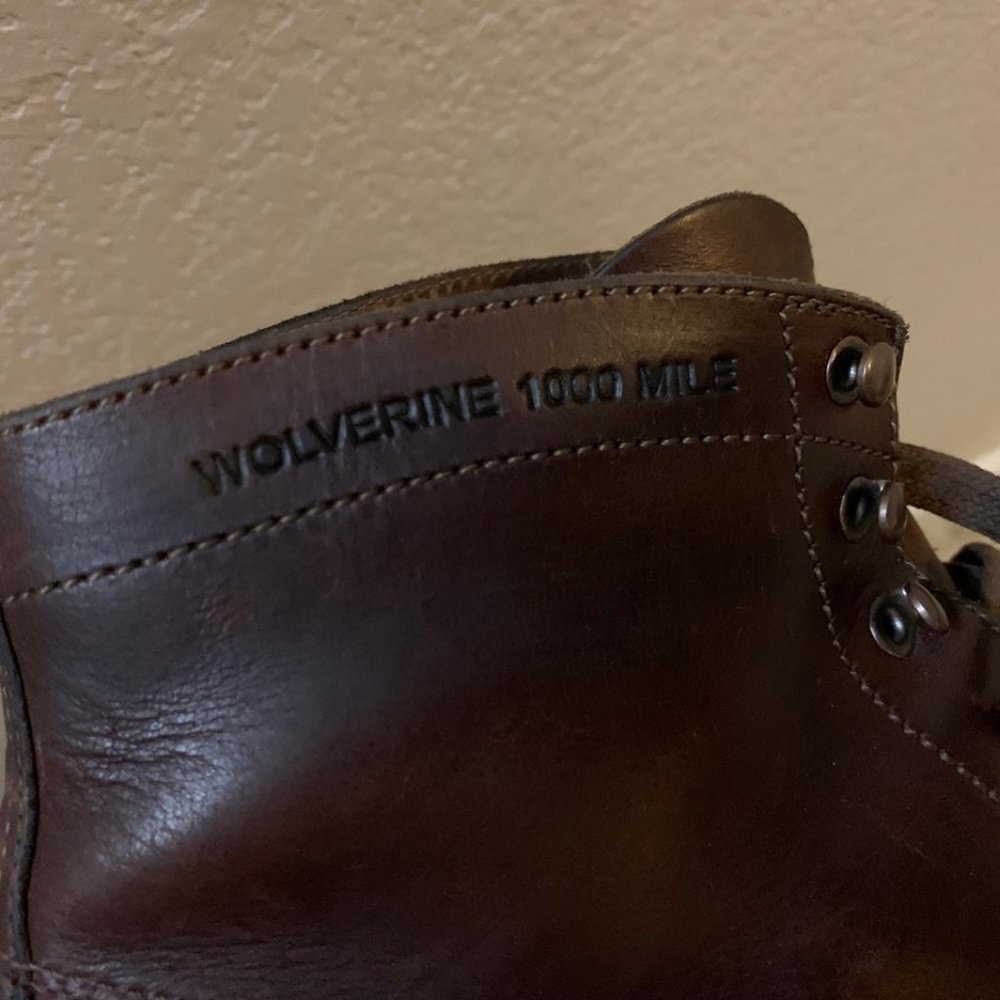Wolverine 1000 Mile Boots Brown 10 - Picture 2 of 8